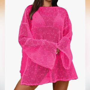 Women's Pink Swim Cover-Up
